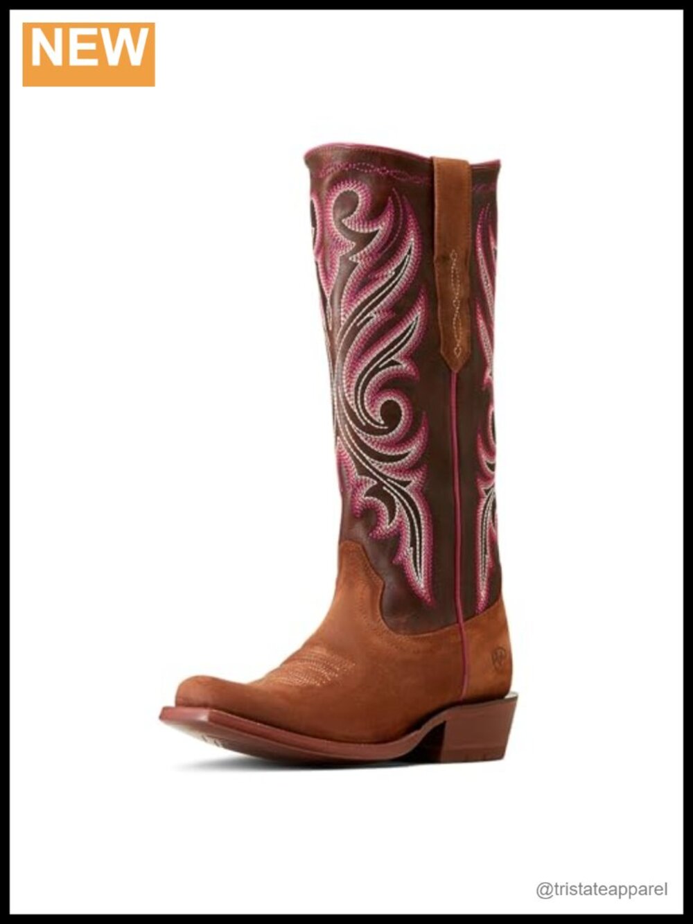 Western Boots Mid-Calf Pull-On Leather Snip Toe Water Resistant Women's